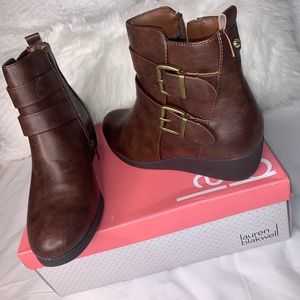 Lauren Blackwell Brown Peggie Ankle Boots